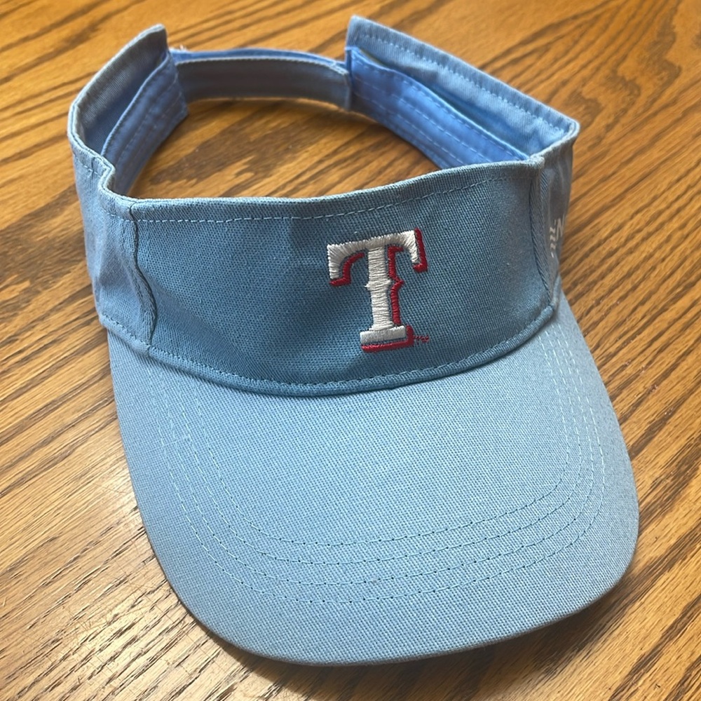 Texas Rangers visor. Used but good condition.